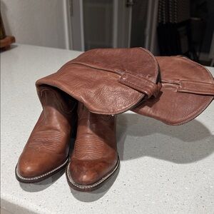 Tony Lama Brown Heeled Boots